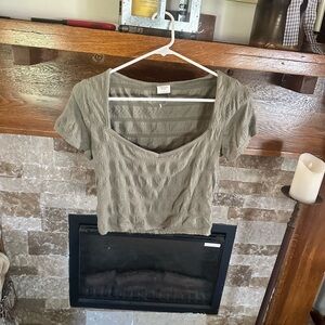 Olive Green Crop Top Abercrombie